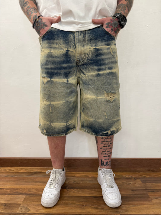 Bermuda Jeans Sfumato Rotture