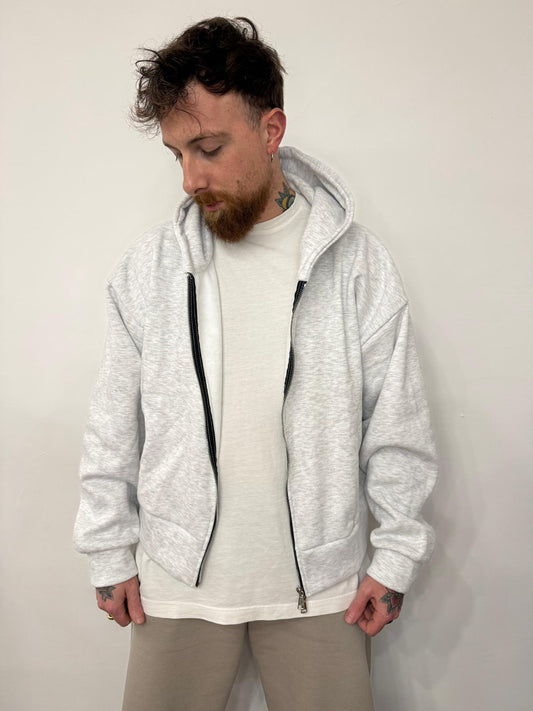 Felpa Boxy Over Zip